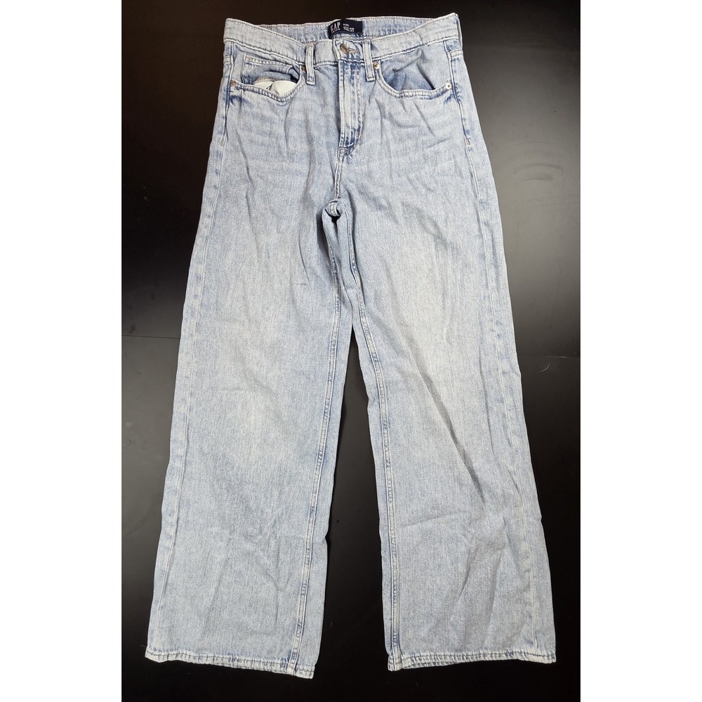 Gap Jeans High Rise Wide Leg Light Wash Denim Relaxed Fit Women's Size 6